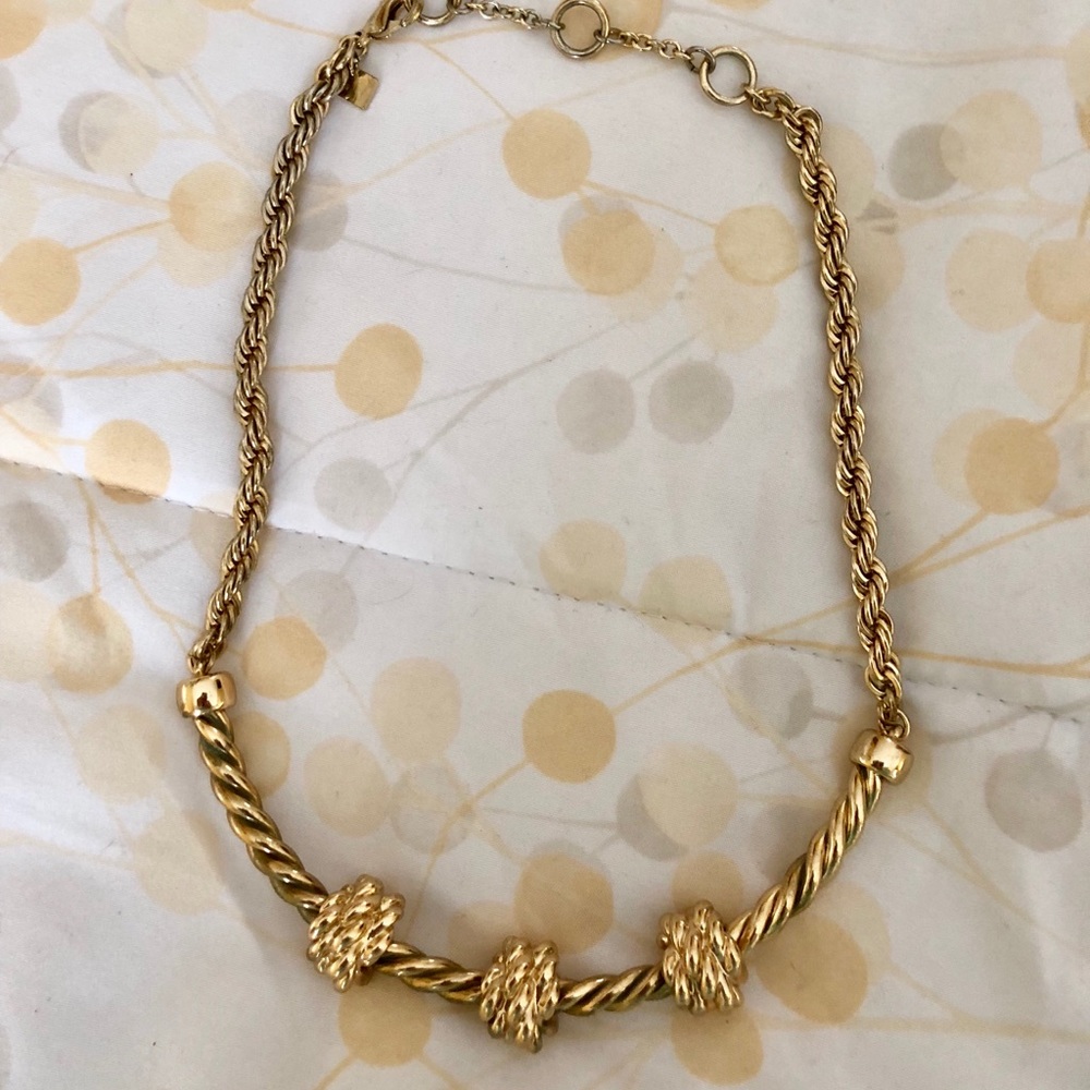 Gold rope necklace